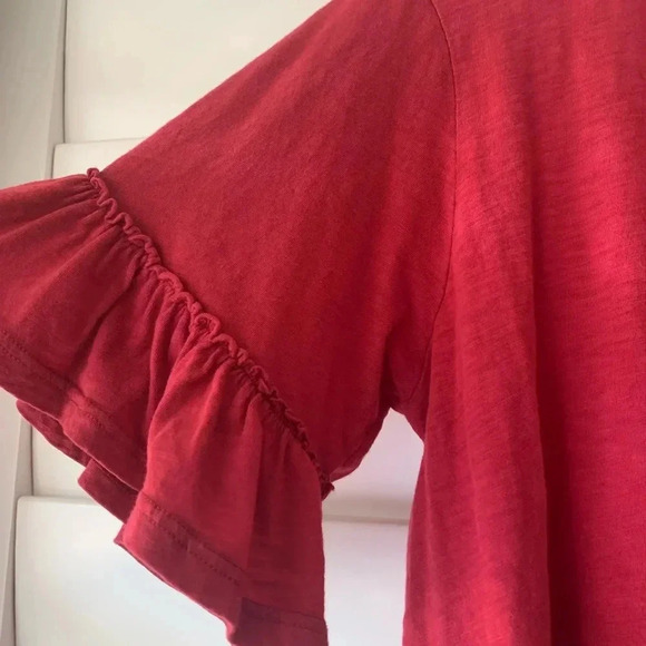 VELVET GRAHAM & SPENCER NEW Rielle Ruffle Tee Top Anthropologie - Picture 6 of 9